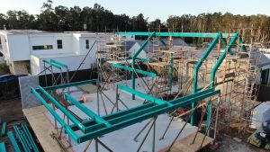 Modern steel fabrication methods support the large-scale Sunshine Coast construction progress.